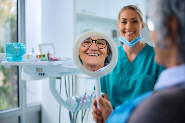 Old Women After General Dentistry Treatment