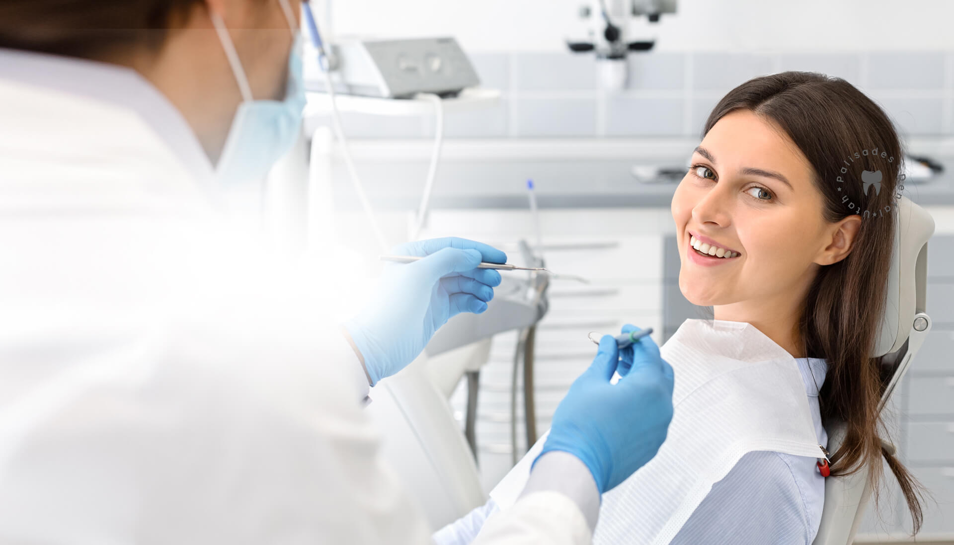 Girl Smiling in Dental Clinic